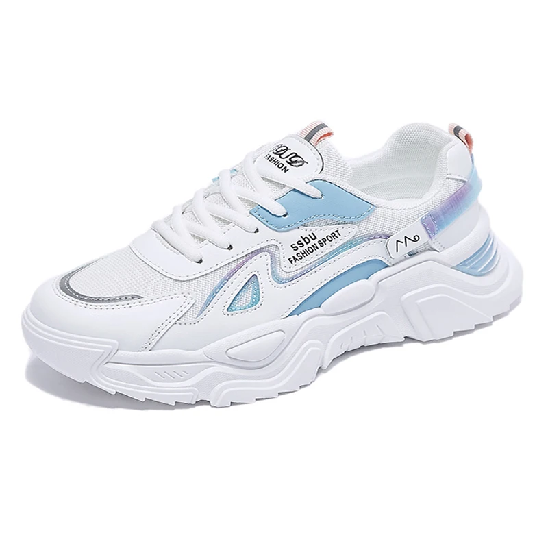 Ladies wholesale PU upper walking style  customize shoe for Summer Trend Light  OEM RB sole hot sell  low MOQ fashion sneaker