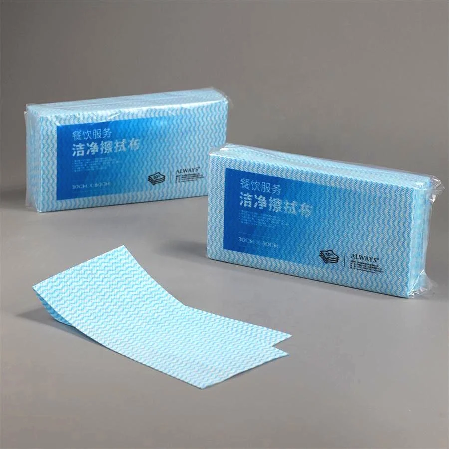 Reusable consumables spunlace wave foodservice cleaning work clothes disposable nonwoven dry wipes cleaning cloth