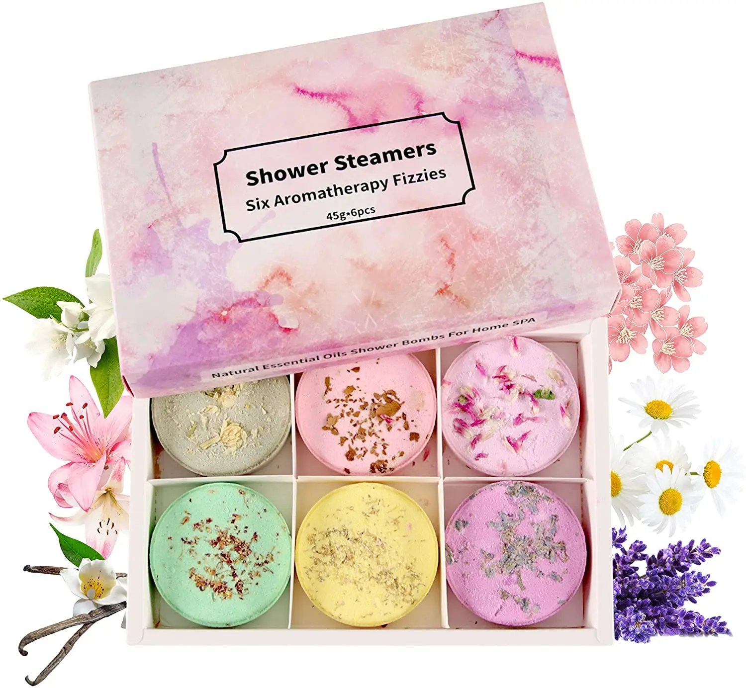 private label custom bath set organic vegan individual eucalyptus mint essential oils aromatherapy shower steamers