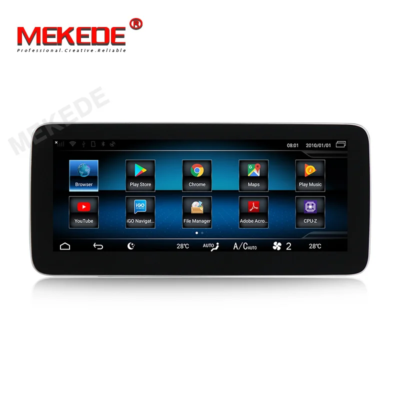 MEKEDE 4Core Android9.0 2+16G full screen car radio dvd gps for Benz A CLASS W176 2013-2015 NTG4.5 Car Stereo Multimedia System