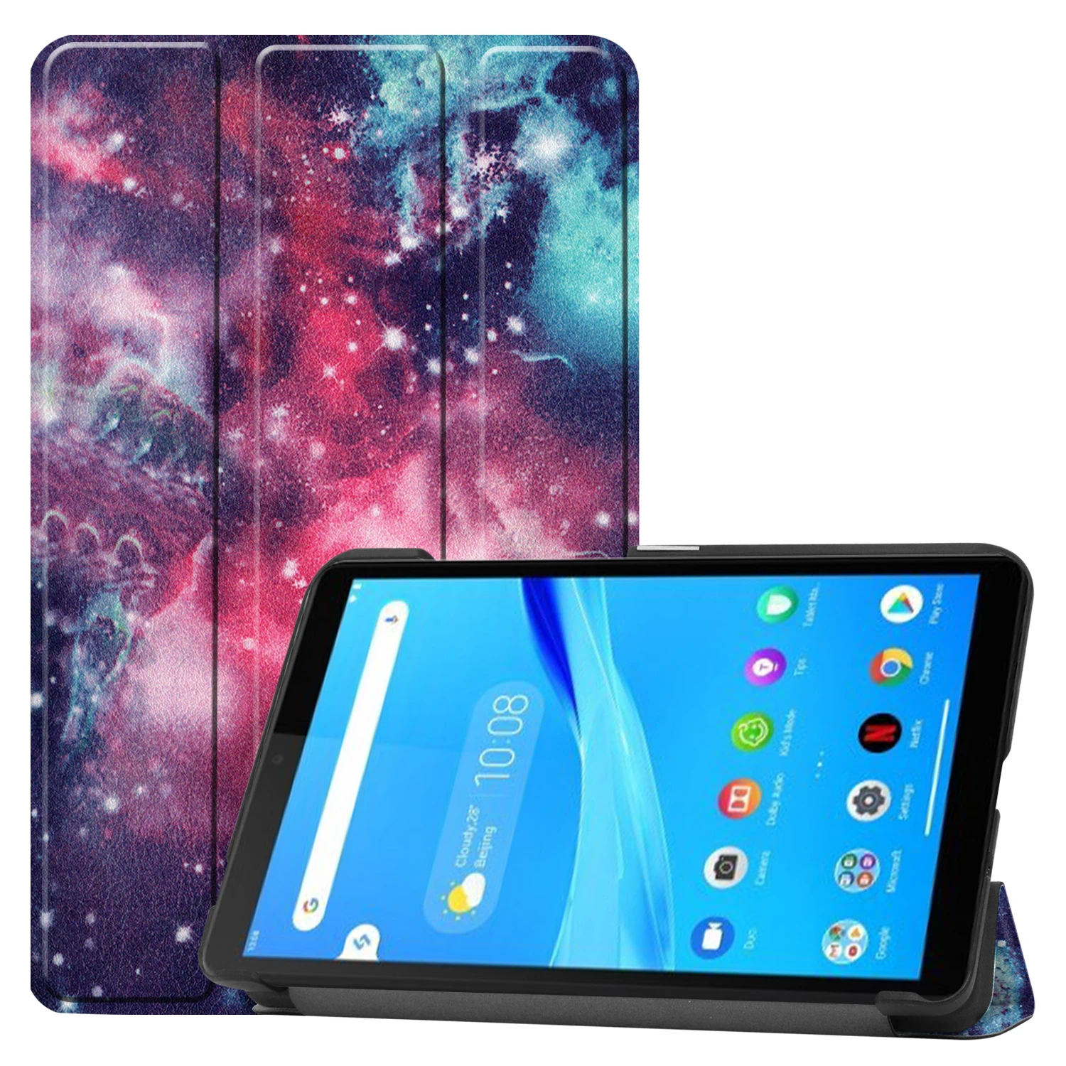 Lightweight Smart shell cover trifold stand leather case for Lenovo Tab M7 TB-7305 shockproof tablet case