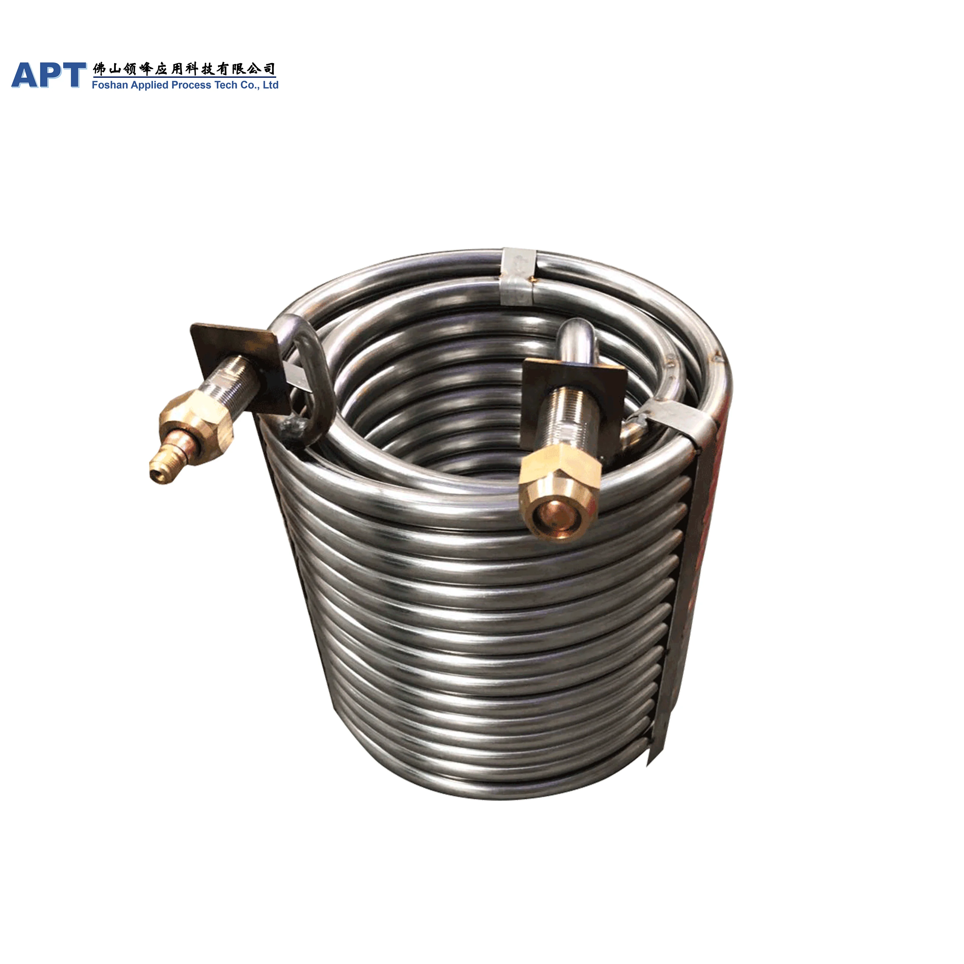 10HP Immersion SS 304 tube coil Seamless Stainless Steel Tube Coil heat exchanger for cup machine heat exchanger
