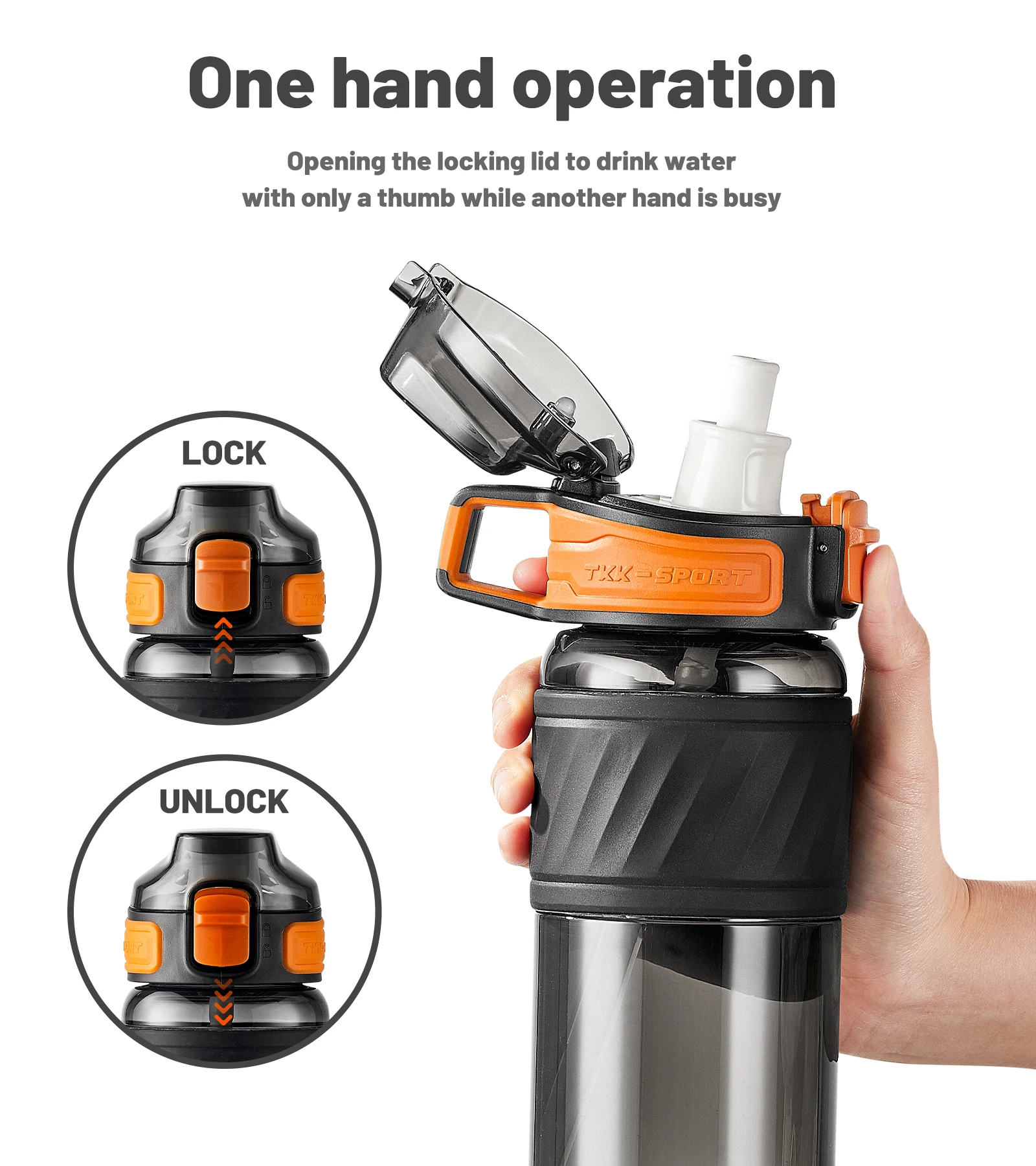 Custom Logo OEM Factory high quality custom new design clear 450ml 600ml plastic tritan running water bottle