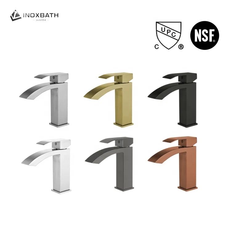 UPC waterfall sus304 griferia torneira cozinha sink mixer black brass bathroom faucet CUPC basin mixer tap