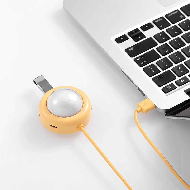 Мини личных поездок Портативный 4-портовый USB 2,0 концентратор с функцией ночного света