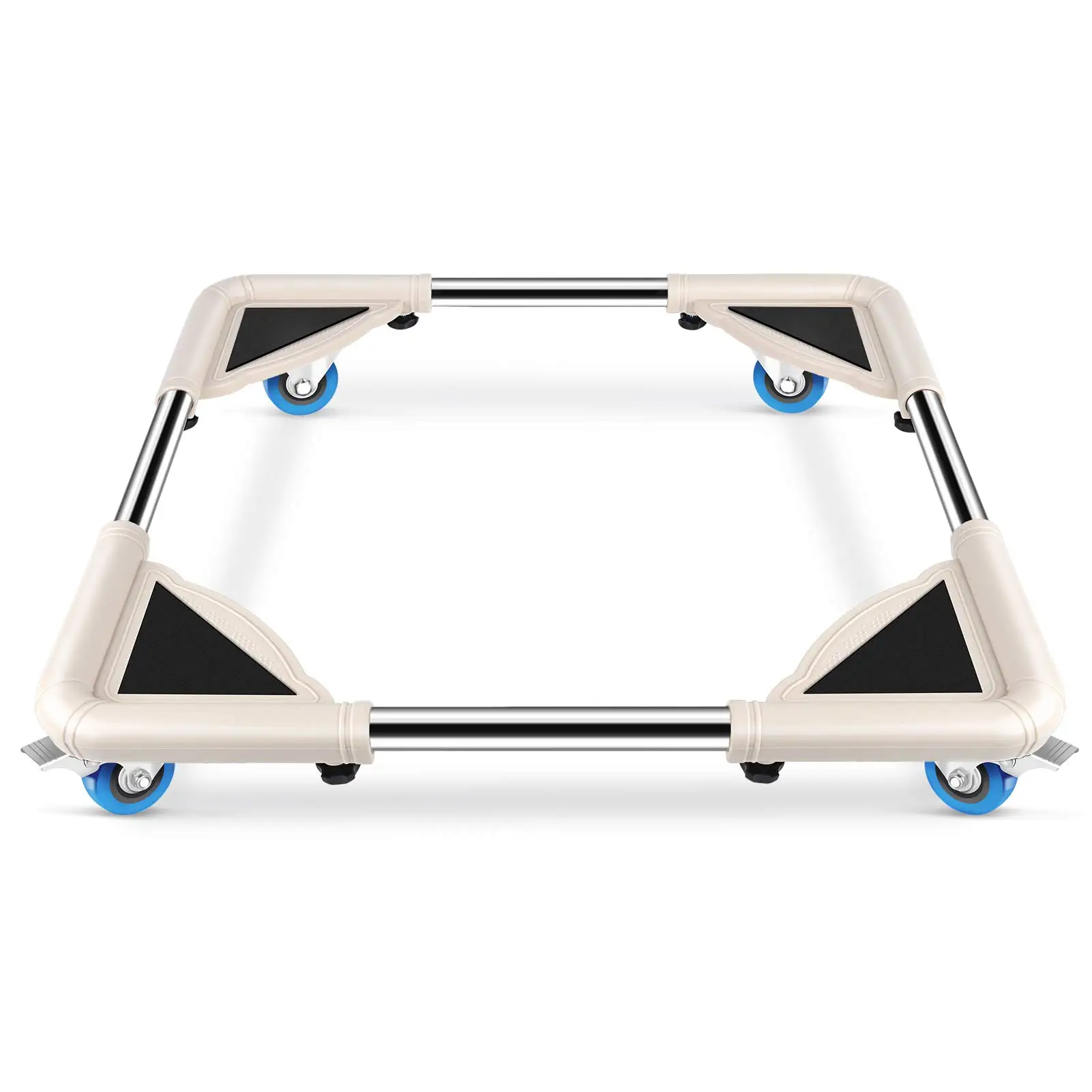
Mobile Roller with 8 Locking Wheels - Adjustable Furniture Dolly Washing Machine Stand Refrigerator Base Moving Cart 