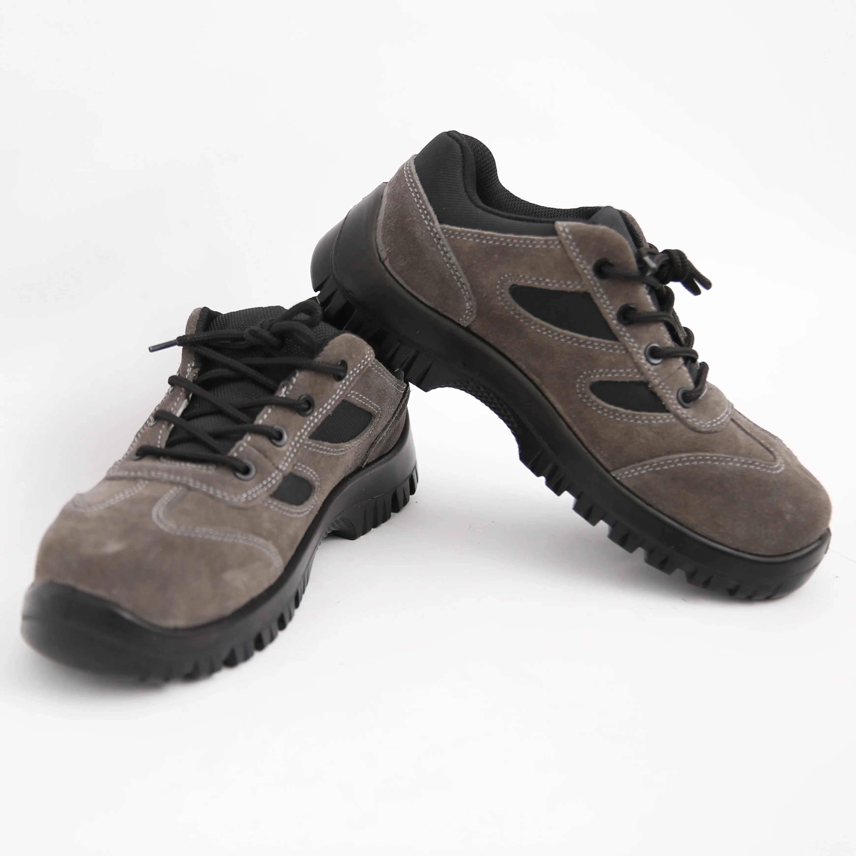 Zapatos de seguridad промышленная обувь для защиты, рабочие ботинки из коровьей кожи со стальным носком, Нескользящие антистатические защитные ботинки от производителя