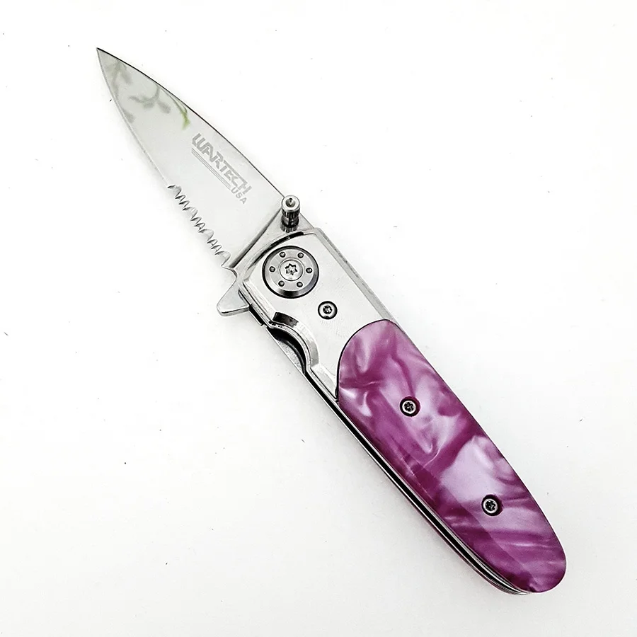 Amazon Top Sale Outdoor Camping Folding Survival Pocket Knife with Resin Handle