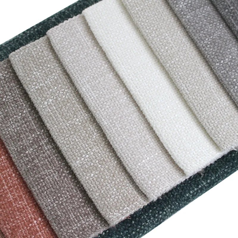 Hot Selling Linen Sofa Fabric 100 Polyester Woven Upholstery Fabric For Sofa Furniture