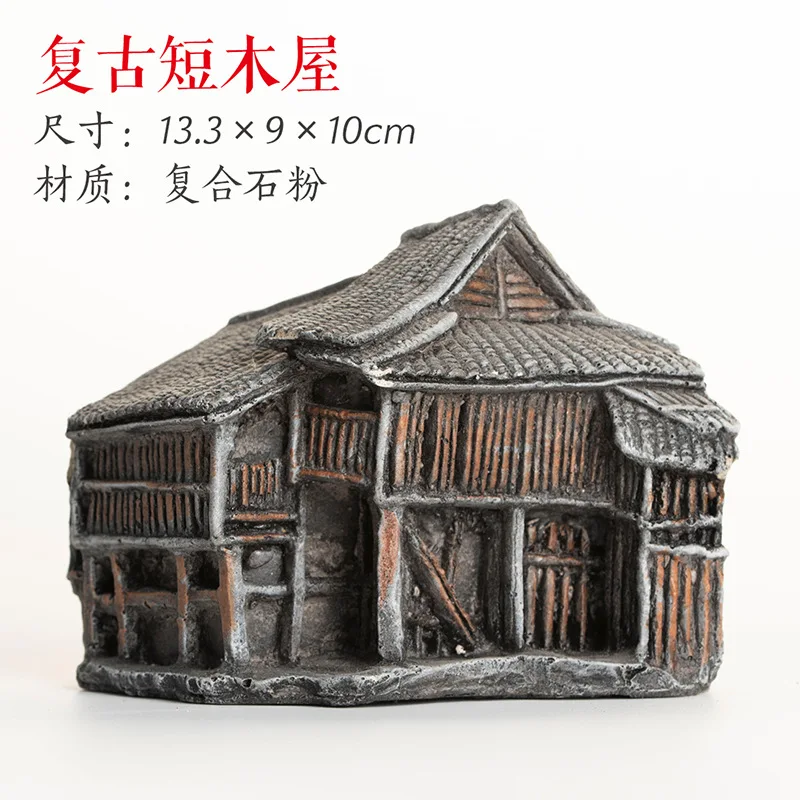 Оптовая продажа от производителя shiqu каменный камень для дома среднего размера древняя архитектура пейзаж бонсай Декор