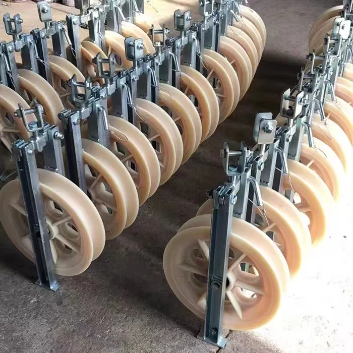 Fiber optic cable nylon pulley single roller