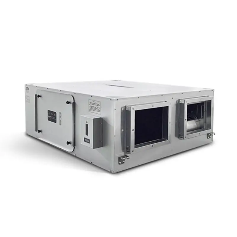 Ceiling air handling unit  fresh air purification conditioning with finned heat exchanger