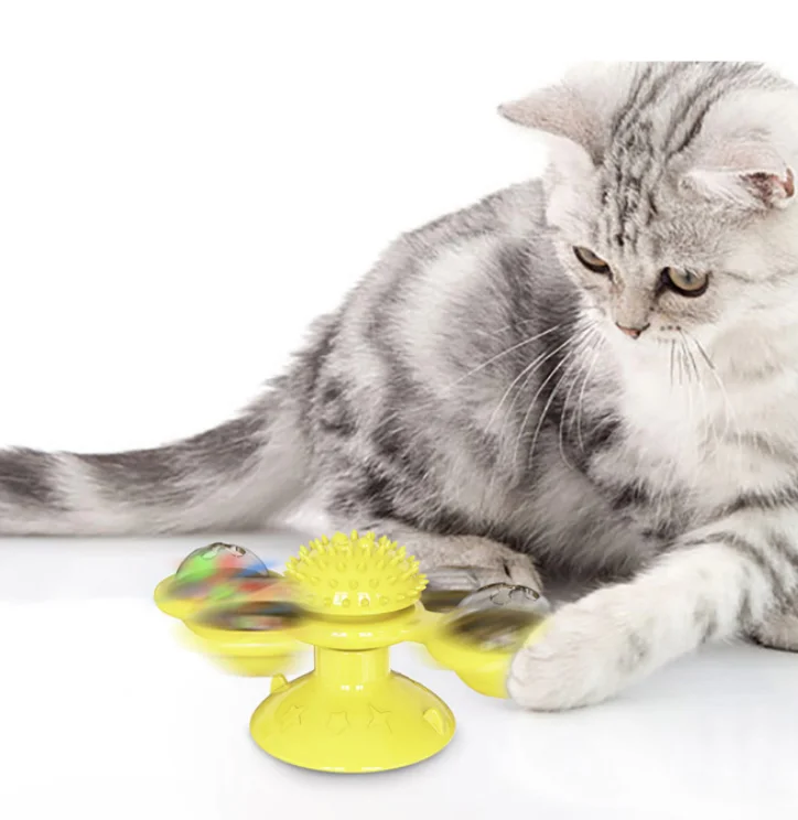 Manufacturer wholesale smart rub stable rotating spinning windmill cat toys