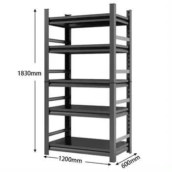 Heavy duty racks for shop shelf 5 level boltless shelf metal home storage shelf shelving units