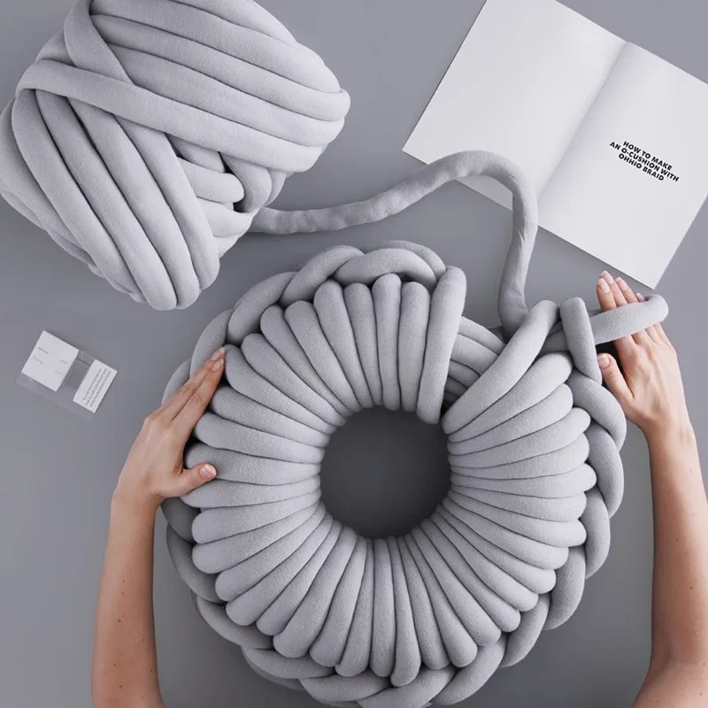 Супер толстая пряжа ручной работы «сделай сам» мягкая не скатывающаяся объемная рука плетеная одеяло вращающаяся для