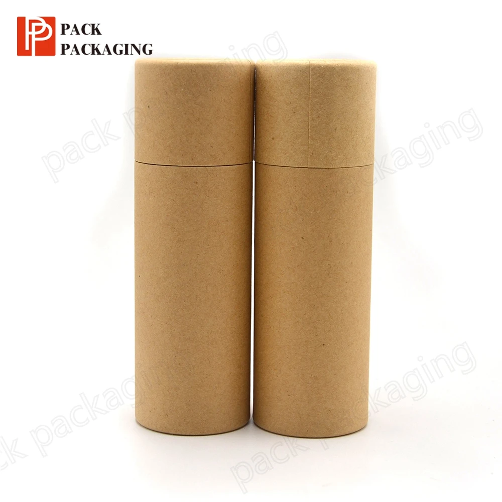 Environmentally Friendly customizable Stock Brown kraft Paper tube cylindrical round paper tube packaging
