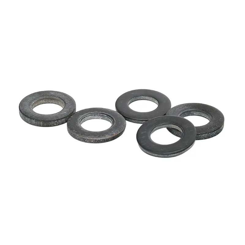 High Strength Black Washer Customized M8 M12 M22 Carbon Steel Plain Gaskets Flat