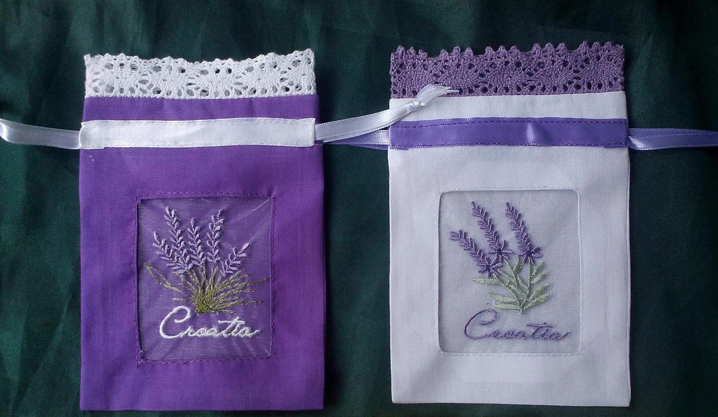 
Safety Valve Drawstring Embroidered Lavender Sachet Bag 