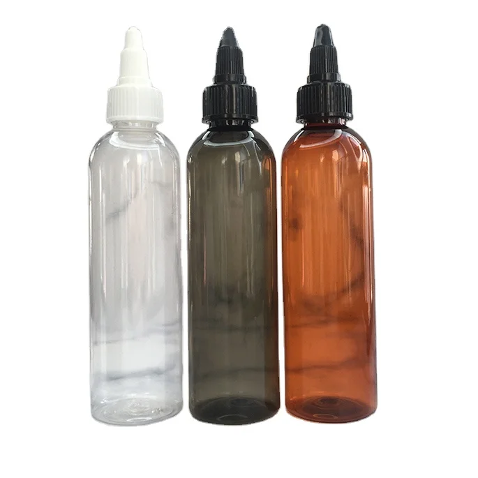 Wholesale PET Plastic Bottles 1oz 2oz 3oz 4oz 5oz 8oz 12oz Plastic PET Squeeze Bottle With Twist Top Cap for liquid
