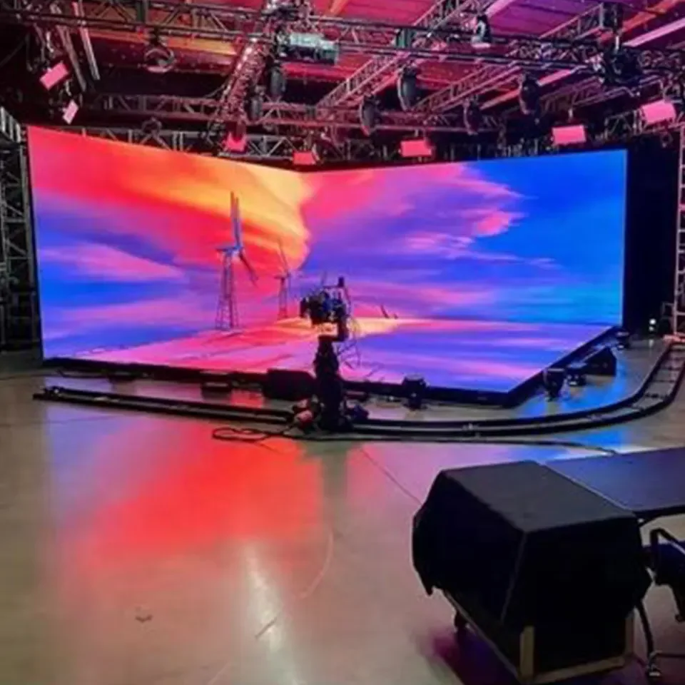 Factory Customized Full Color P2.604 P2.976 Virtual Studio LED Video Screen Display Production 4K Production Indoor LED Display