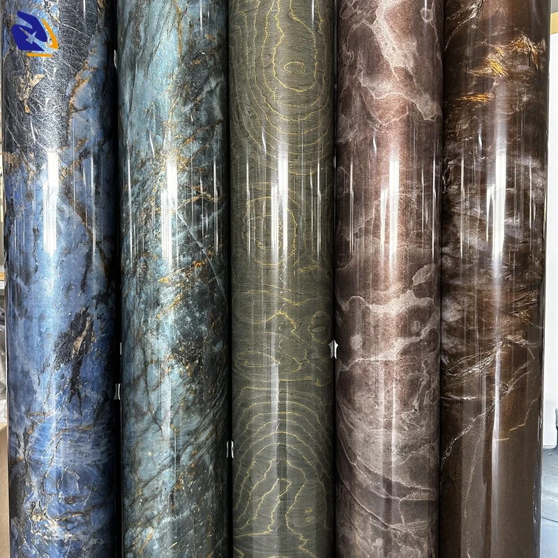 High Glossy Optical Composite PET PVC Film Anti-Scratch Metallic Design PETG Sheet for PUR Lamination Decorative Films