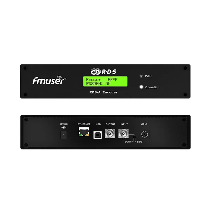 FMUSER 350W FM Transmitter with RDS Encoder with FU-DV2 Dipole Antenna and Cable Complete kit