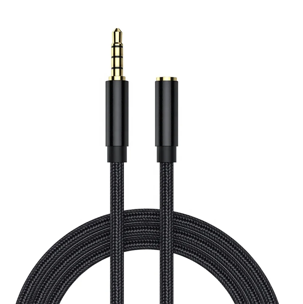 Headphone Extension Cable Nylon Braided 3.5mm Male to Female Audio Extension Cord Stereo 3.5mm Jack Aux Cable