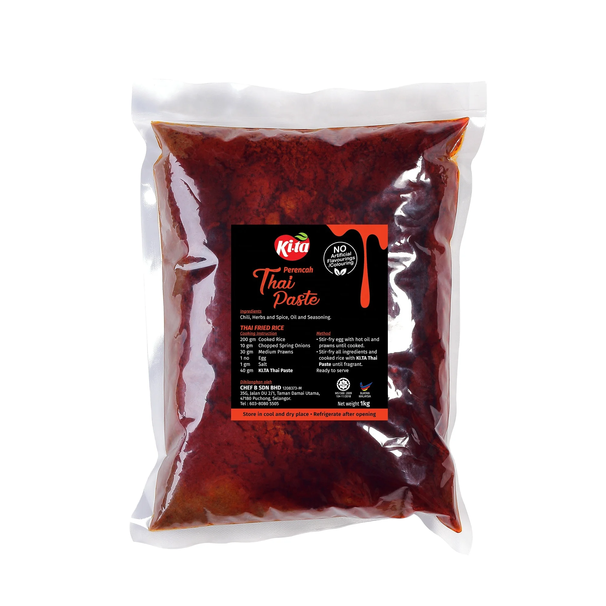 Thai Paste 1 kg Pack (KI.TA Brand) Malaysia HALAL Net Weight (1 kg Pack)