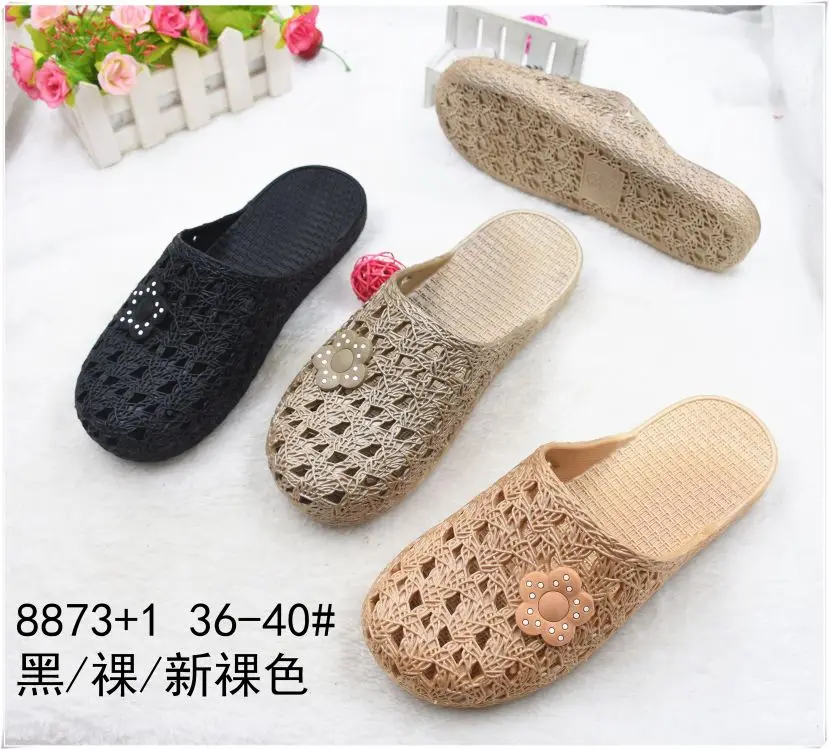 100% Eco-friendly  lady slipper light weight pure color Indoor siliper chappal