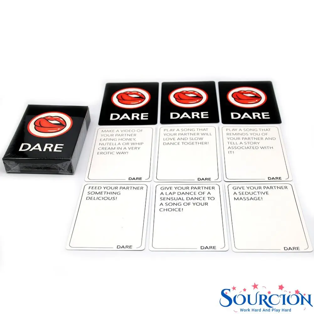 
SWT Hot Popular Fun Couple Romantic Card Game Game Deck Talk Or Flirt Or Dare Cards 3 Games Cards Deck Lovely Gift For Couples 
