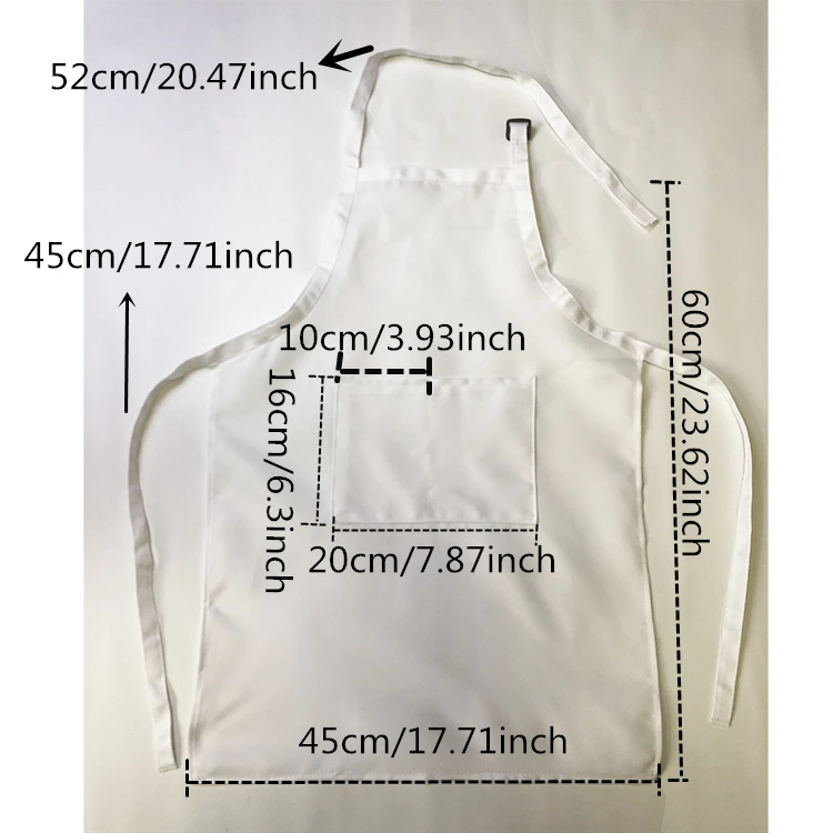 
Factory price direct sales cute style children solid color polyester apron kids aprons 