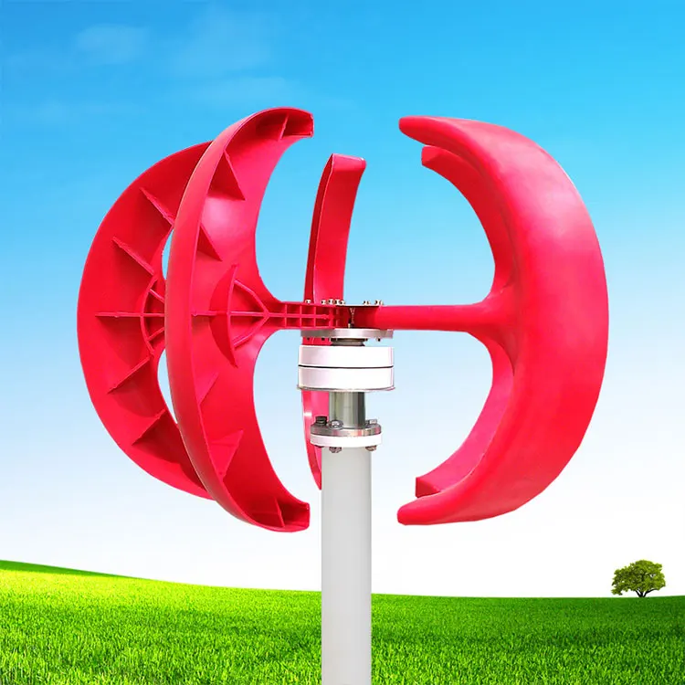 Hot sale 5 blades 500W 800W vertical axis wind turbine generator 12V 24V wind turbine system for home use Gainjoys