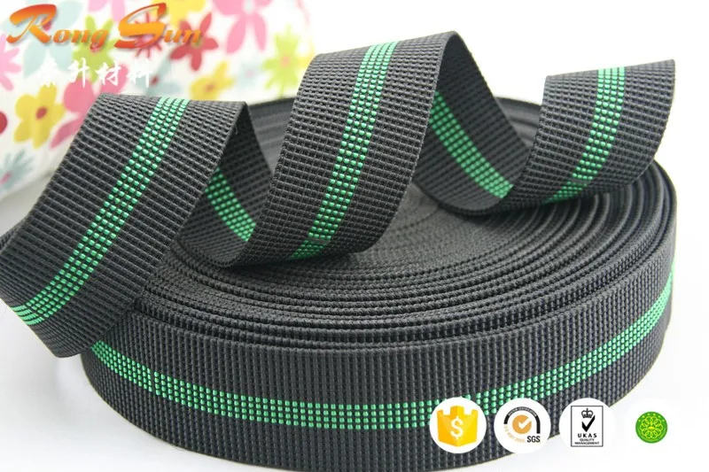 high quality braided stretched belts 5cm soft sublimation  customized pattern color elastic band crochet webbing