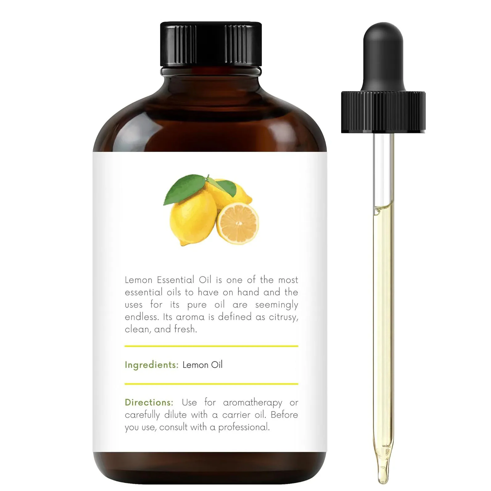 OEM Custom Private Label 100% Pure & Natural Cold Pressed Lemon Essential Oil Ginger Ingredient for Skin Care
