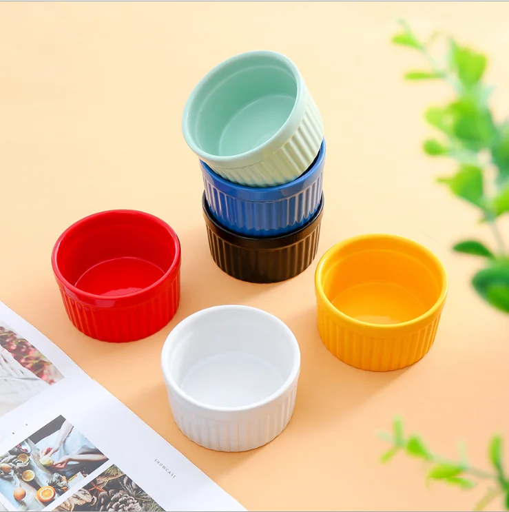 BW19 Chinese Tableware Glazed Kitchenware Tableware Souffl Ceramic Bowl