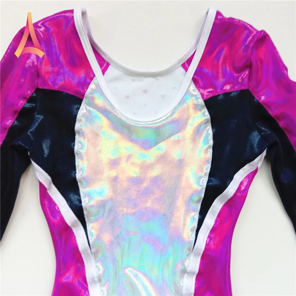 Chic Color-block Long Sleeve Gymnastics Leotards