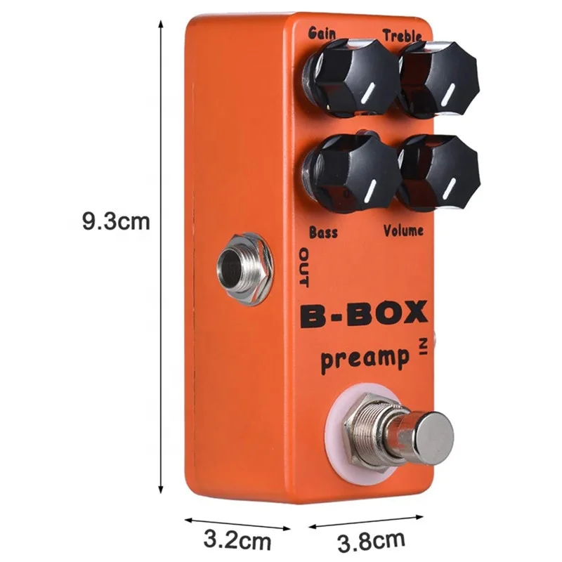 Mini B-Box Preamp Pedal Electric Guitar Effect with Overdrive Function Guitar Pedal