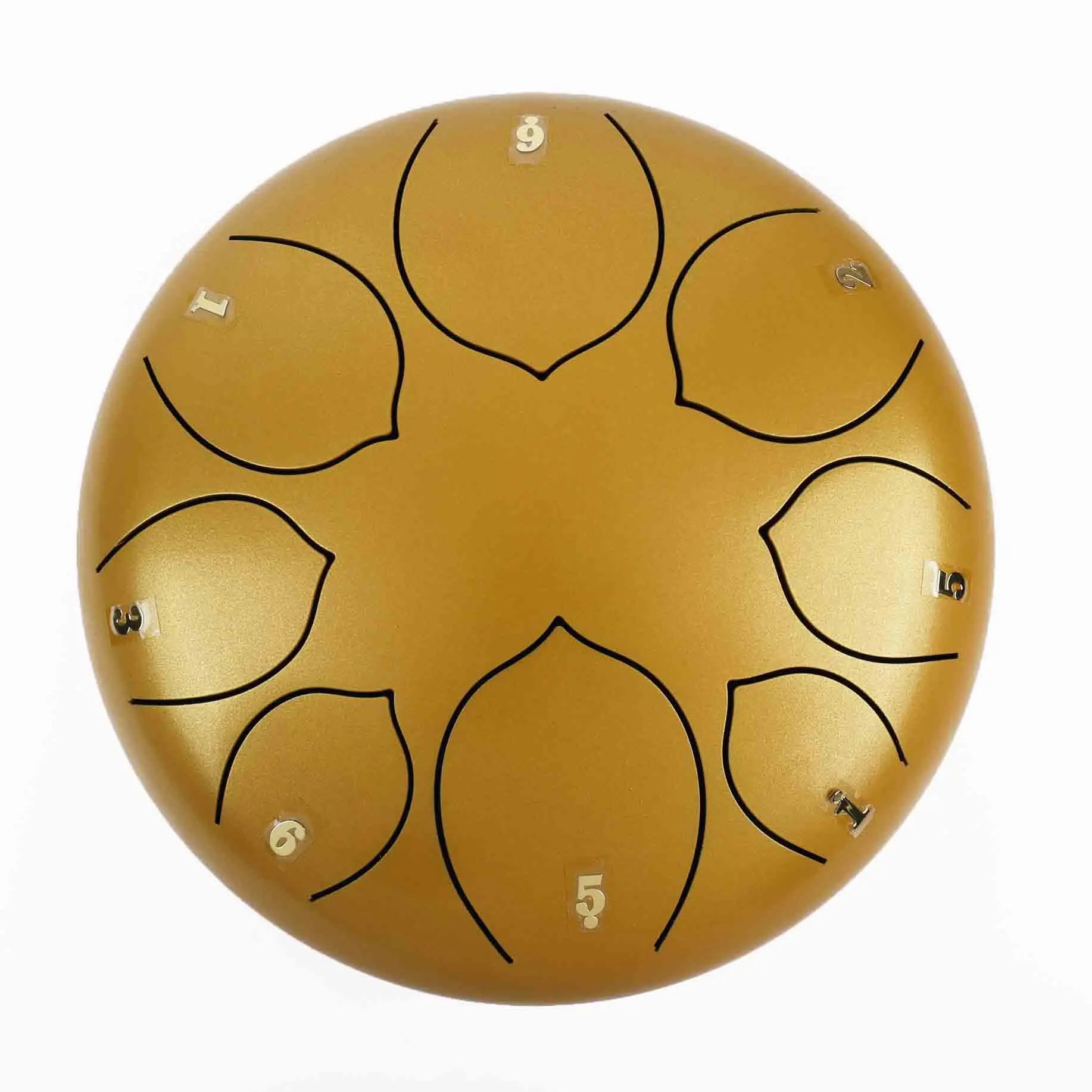 SUXINRU поставка высокое качество и низкая цена глянцевый золотой 8 дюймов 8 языков бак ручная сковорода барабан игрушечный стальной барабан для языка