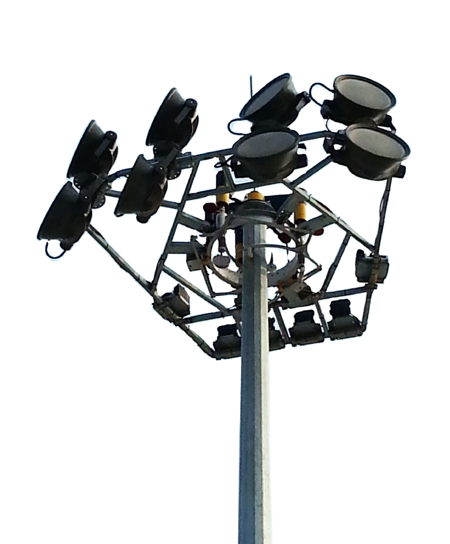 football yard telescopic cctv camera mast pole