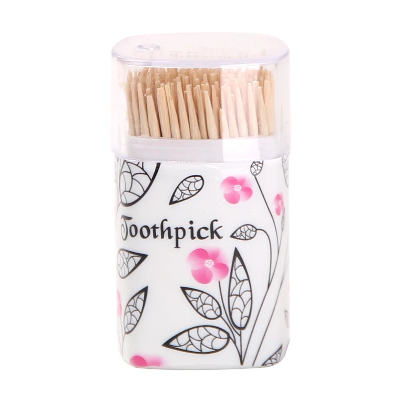 
Hot Sale Double Pointed Eco friendly Sterile Domestic Kitchen Plastic Bottle For Toothpick dispensers 