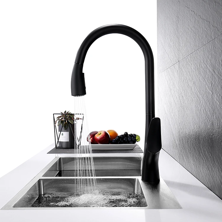 Black Pull Out Kitchen Faucet Sink Faucet Single Handle Kitchen Mixer Kitchen Taps