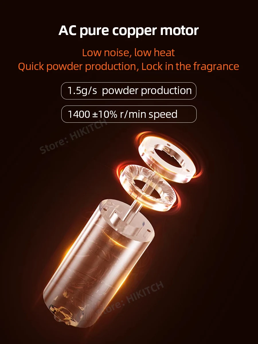 Professional 64mm flat burr coffee grinder CRM9016 with 500g bean hopper and LCD display bean grinding machine commercial use