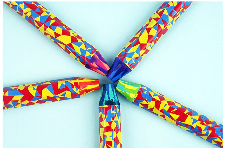 Creative Rainbow Brush Stick Non-Wooden Fun Drawing Graffiti Pen Mixed Color Colored Pencils