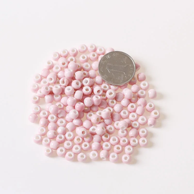 
6/8/10/12mm pink Ceramic beads wholesale jewelry loose beads 