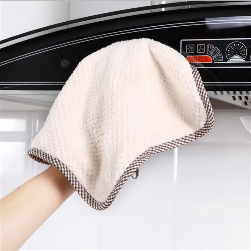 Kitchen Cleaning Cloths Super Thicker Absorbent  Table Kitchen Hanging Clean Dish Washing Cloth Cleaning Tool H609