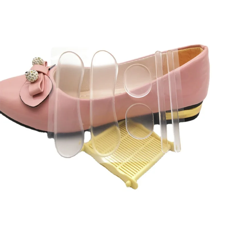 Custom Insert Heels Silicon Pads High Protector Woman Shoe Pad Heel Design Foot Gel Forefoot Anti-slip Cushion Shoe Grips