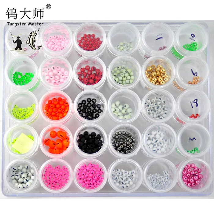 Tungsten Fishing beads supplier fly tying anodized counter sunk beads