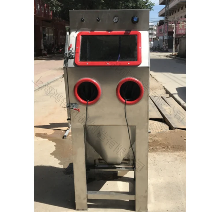 factory price dustless manual wet sand blasting cabinet water vapour sandblasting machine for