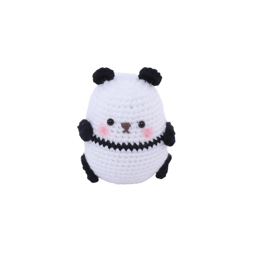 Knitting knitting hand crochet action figures Hand-crocheted panda rabbit doll ornaments