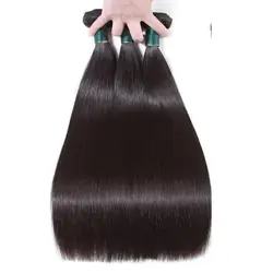 Brazilian Straight Hair 4 Bundles with Closure 9A Virgin Unprocessed Human Hair Bundles with Closure Mink Brazilian Hair